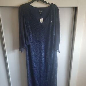 corrected apparel womens navy blue dress